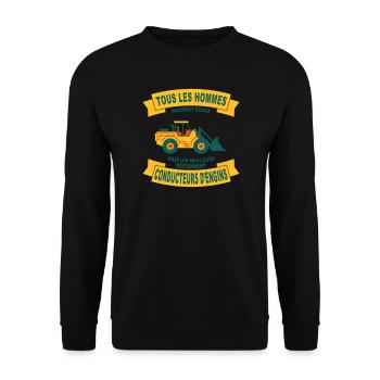 Tous les hommes naissent - Sweat-shirt Unisexe - noir - Devant - Alina (178cm) & Michal (187cm)