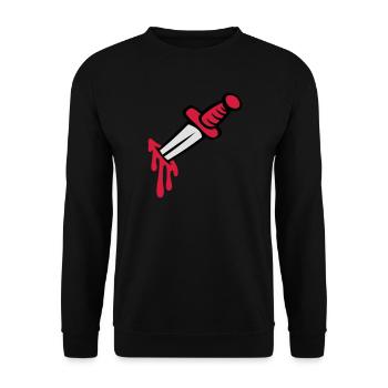 mes_vector - Sweat-shirt Unisexe - noir - Devant - Alina (178cm) & Michal (187cm)