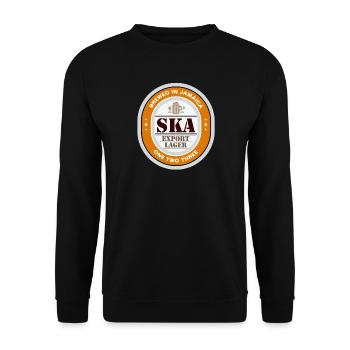 SKA Export Lager, Brewed in Jamaica, beer lable - Unisex Pullover - Schwarz - Vorne - Alina (178cm) & Michal (187cm)