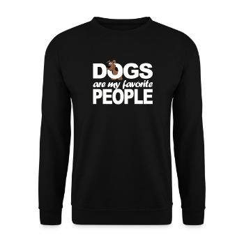 Les chiens sont mes personnes préférées - Sweat-shirt Unisexe - noir - Devant - Alina (178cm) & Michal (187cm)