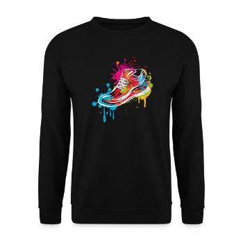 Graffiti Sneaker - Sweat-shirt Unisexe - noir - Devant - Alina (178cm) & Michal (187cm)