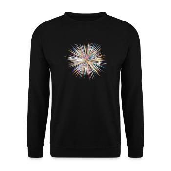 Abstract Explosion - Unisex Pullover - Schwarz - Vorne - Alina (178cm) & Michal (187cm)