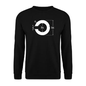 Landolt C white - Unisex Sweatshirt - black - Front - Alina (178cm) & Michal (187cm)