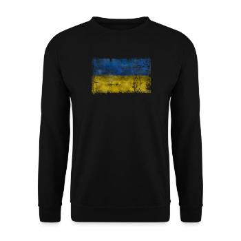 Ukraine - Unisex Pullover - Schwarz - Vorne - Alina (178cm) & Michal (187cm)