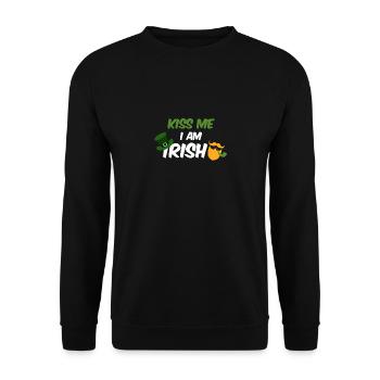 Kiss me I'm Irish - Unisex Sweatshirt - black - Front - Alina (178cm) & Michal (187cm)