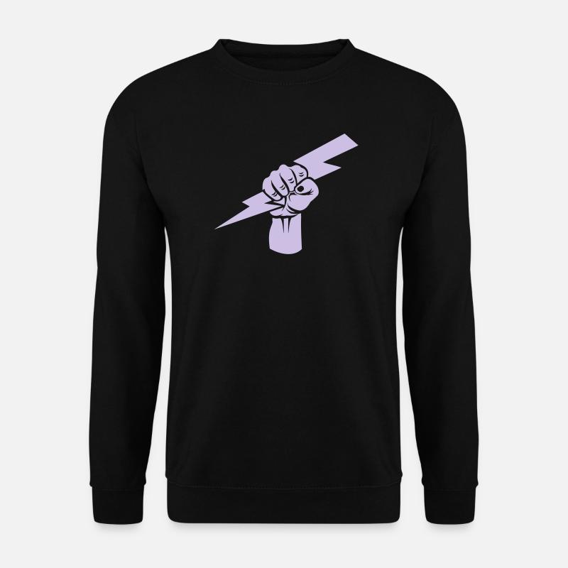 Faust mit Blitz - T-Shirt - Gym wear - Unisex Pullover - Schwarz