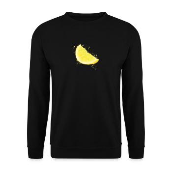 Zitrone - Unisex Pullover - Schwarz - Vorne - Alina (178cm) & Michal (187cm)