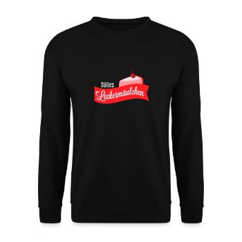 Süßes Leckermäulchen - Süßigkeitenshirt - Unisex Pullover - Schwarz - Vorne - Alina (178cm) & Michal (187cm)