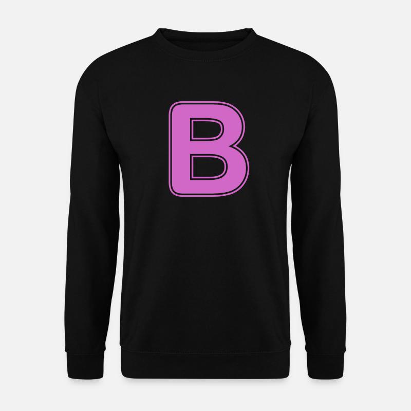 B Letter Alphabet Name Spelling Gift - Unisex Sweatshirt - black