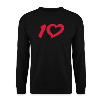 1 | 10 | Birthday | Geburtstag | Jubilee | - Sweat-shirt Unisexe - noir - Devant - Alina (178cm) & Michal (187cm)