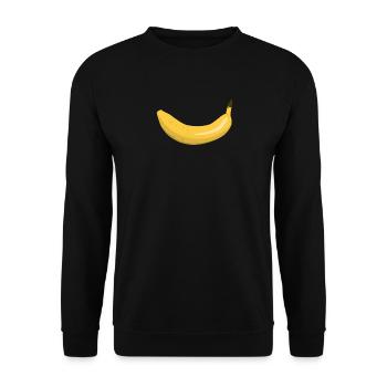 Banana smile - Unisex Sweatshirt - black - Front - Alina (178cm) & Michal (187cm)