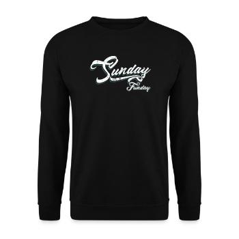 Sunday Funday Script Neon - Unisex Sweatshirt - black - Front - Alina (178cm) & Michal (187cm)