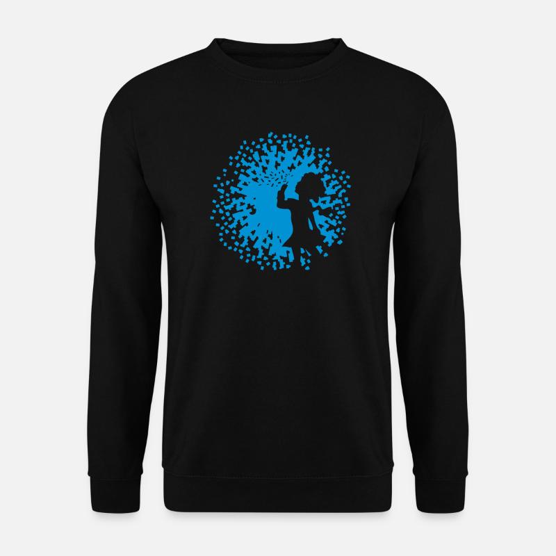 Mädchen mit Pusteblume - Unisex Pullover - Schwarz