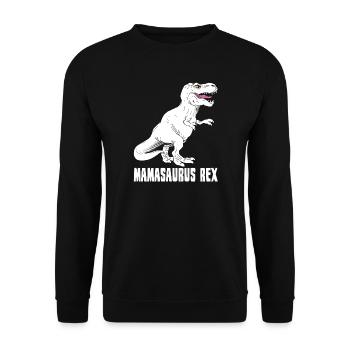 Mother Dinosaur - Mamasaurus Rex - Funny - Unisex Sweatshirt - black - Front - Alina (178cm) & Michal (187cm)