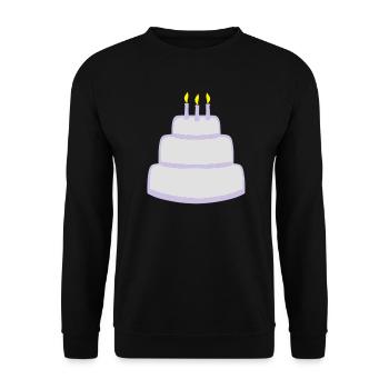 Birthday Cake - Unisex Sweatshirt - black - Front - Alina (178cm) & Michal (187cm)