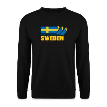 Sweden / Swedish - Flag / Gift - Unisex Sweatshirt - black - Front - Alina (178cm) & Michal (187cm)
