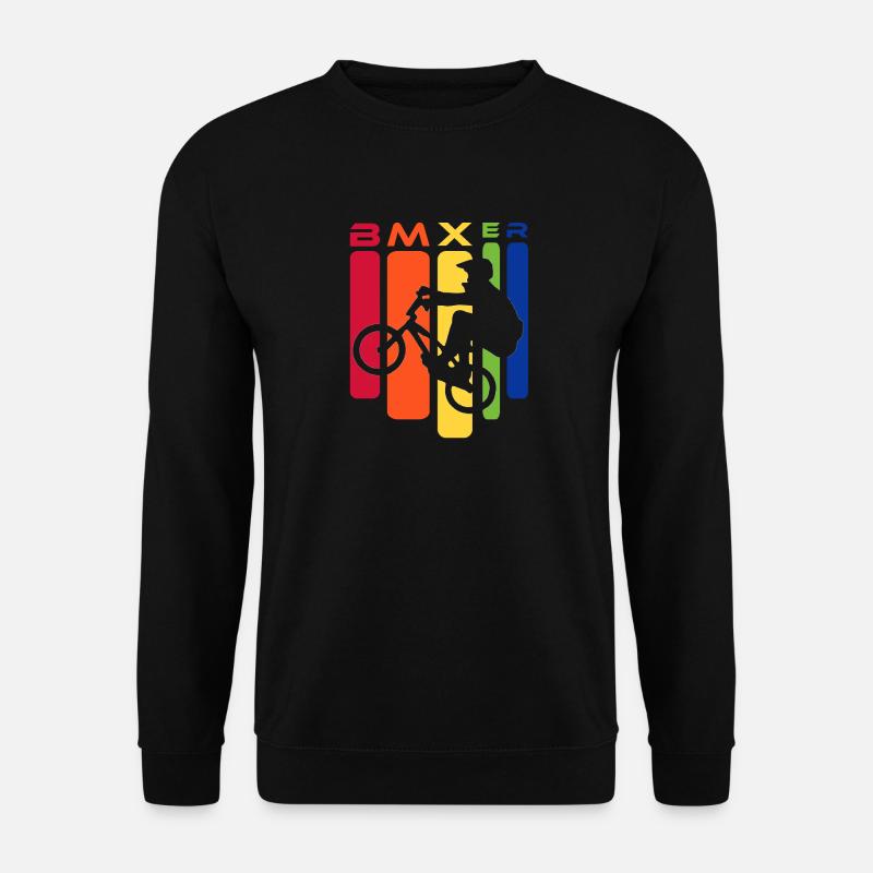 BMX Rainbow Stunt Silhouette - Unisex Pullover - Schwarz