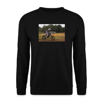 Motocross Action - Unisex Pullover - Schwarz - Vorne - Alina (178cm) & Michal (187cm)