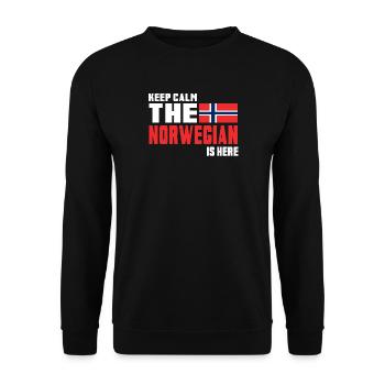 Keep Calm The Norwegian / Norvège / Cadeau - Sweat-shirt Unisexe - noir - Devant - Alina (178cm) & Michal (187cm)