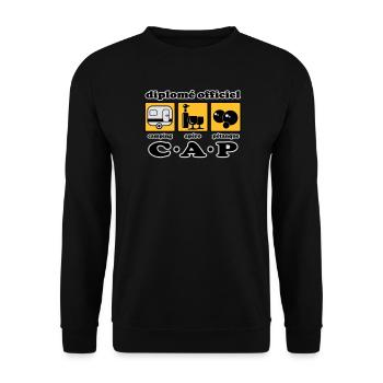 Camping apéro pétanque flex - Sweat-shirt Unisexe - noir - Devant - Alina (178cm) & Michal (187cm)