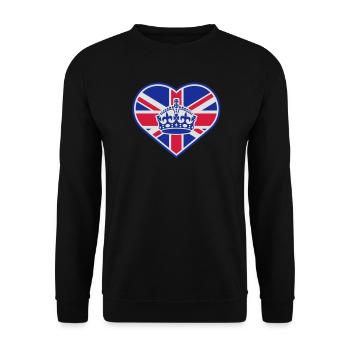 Love Crown Diamond Jubilee © - Unisex Sweatshirt - black - Front - Alina (178cm) & Michal (187cm)