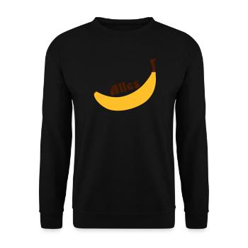 all banana - Unisex Sweatshirt - black - Front - Alina (178cm) & Michal (187cm)