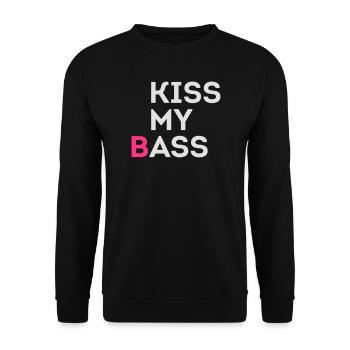 KISS MY (B) ASS - Unisex Sweatshirt - black - Front - Alina (178cm) & Michal (187cm)