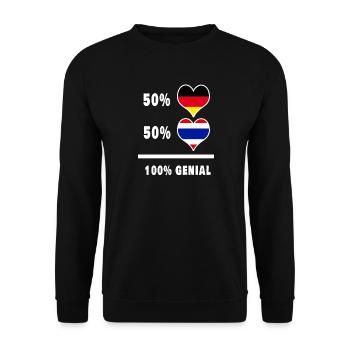 Germany and Thailand awesome / gift - Unisex Sweatshirt - black - Front - Alina (178cm) & Michal (187cm)