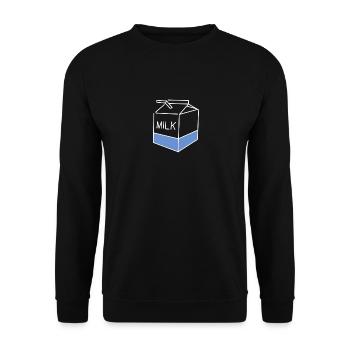 milk - Unisex Sweatshirt - black - Front - Alina (178cm) & Michal (187cm)