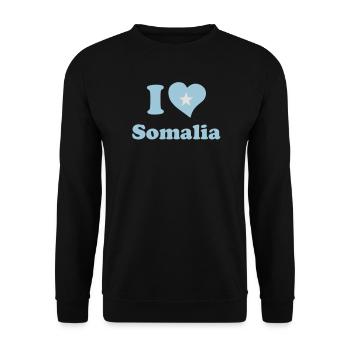I love Somalia - J'aime la Somalie - Sweat-shirt Unisexe - noir - Devant - Alina (178cm) & Michal (187cm)