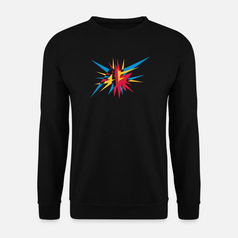 Explosion and rays - Unisex Sweatshirt - black