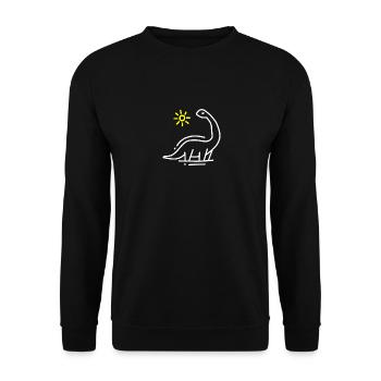 dinosaure - Sweat-shirt Unisexe - noir - Devant - Alina (178cm) & Michal (187cm)