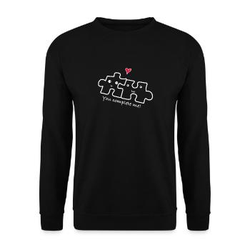 Love relationship couple - Unisex Sweatshirt - black - Front - Alina (178cm) & Michal (187cm)
