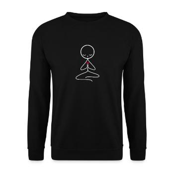 Meditation - Unisex Pullover - Schwarz - Vorne - Alina (178cm) & Michal (187cm)