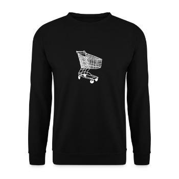 Shopping Cart Style Gift - Unisex Sweatshirt - black - Front - Alina (178cm) & Michal (187cm)