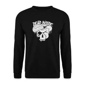 Skull with Graffiti Hair Design - Unisex Sweatshirt - black - Front - Alina (178cm) & Michal (187cm)