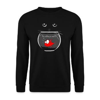 Goldfisch - Unisex Pullover - Schwarz - Vorne - Alina (178cm) & Michal (187cm)