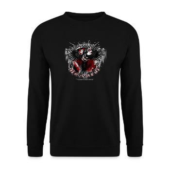 Rabenschwarz & Rosenrot - Unisex Pullover - Schwarz - Vorne - Alina (178cm) & Michal (187cm)