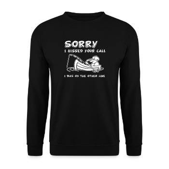 Chemise d'amant de pêche - Sweat-shirt Unisexe - noir - Devant - Alina (178cm) & Michal (187cm)