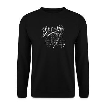Architektur Brücke - Unisex Pullover - Schwarz - Vorne - Alina (178cm) & Michal (187cm)