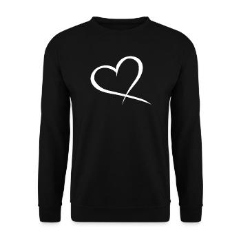 Amour de conception de coeur - Sweat-shirt Unisexe - noir - Devant - Alina (178cm) & Michal (187cm)