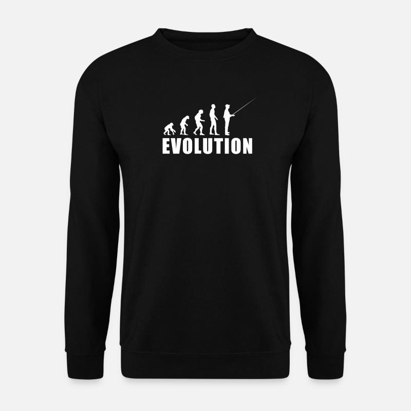 EVOLUTION Fischer Angler Geschenk - Unisex Pullover - Schwarz