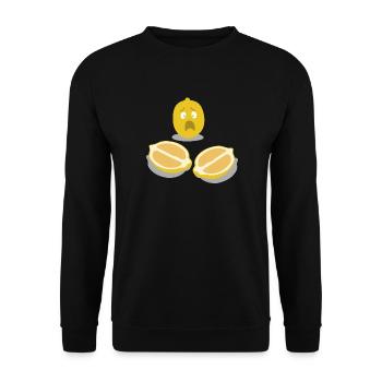Sorgenlemon caractère citron - Sweat-shirt Unisexe - noir - Devant - Alina (178cm) & Michal (187cm)