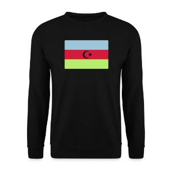 Azerbaïdjan T-shirt Azerbaïdjan Bayrak - Sweat-shirt Unisexe - noir - Devant - Alina (178cm) & Michal (187cm)