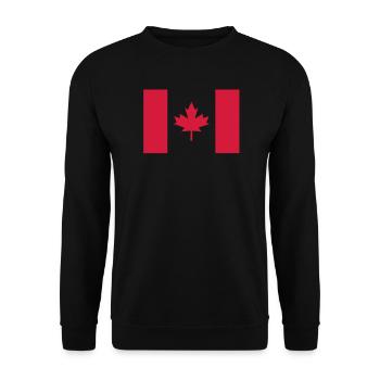 Ahornblatt Kanada Flaggen-Design - Unisex Pullover - Schwarz - Vorne - Alina (178cm) & Michal (187cm)