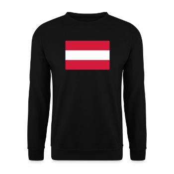 Zeig dein österreichisches Stolz! - Unisex Pullover - Schwarz - Vorne - Alina (178cm) & Michal (187cm)