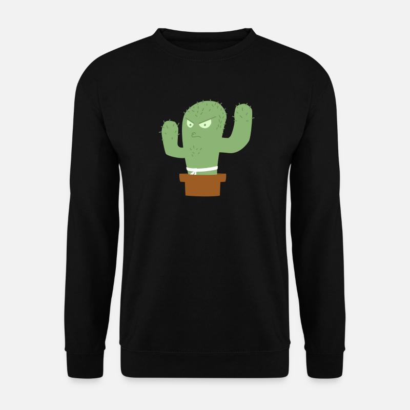 Wütender Kaktus Kämpfer - Unisex Pullover - Schwarz