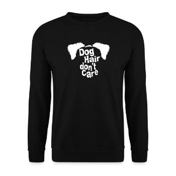 Cheveux de chien ne se soucient pas de chemise - Sweat-shirt Unisexe - noir - Devant - Alina (178cm) & Michal (187cm)