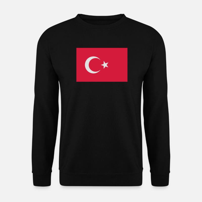 Türkische Flagge - Unisex Pullover - Schwarz