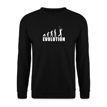 EVOLUTION GOLF golfer golf club gift - Unisex Sweatshirt - black - Front - Alina (178cm) & Michal (187cm)